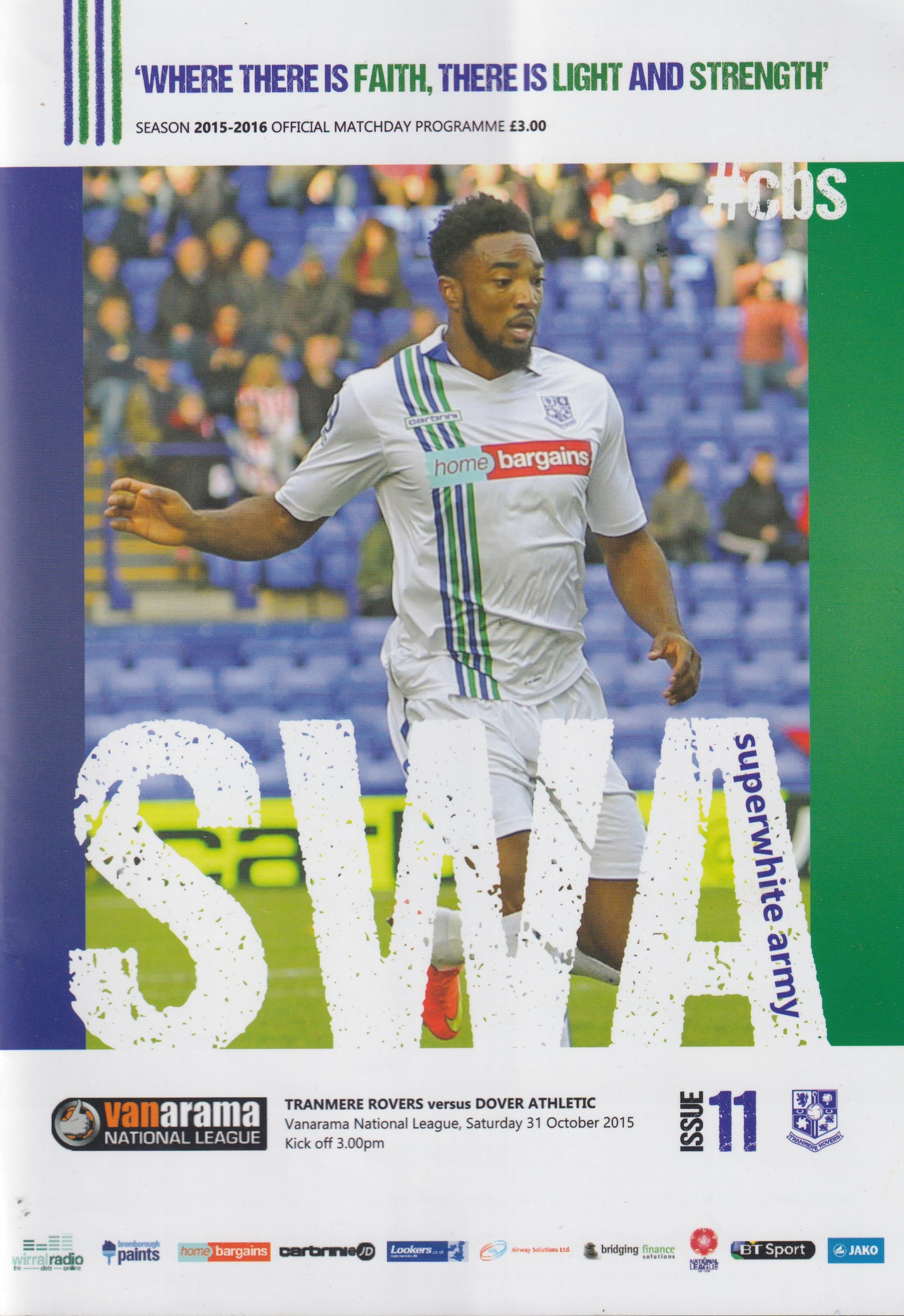 Tranmere Rovers v Dover Athletic match programme